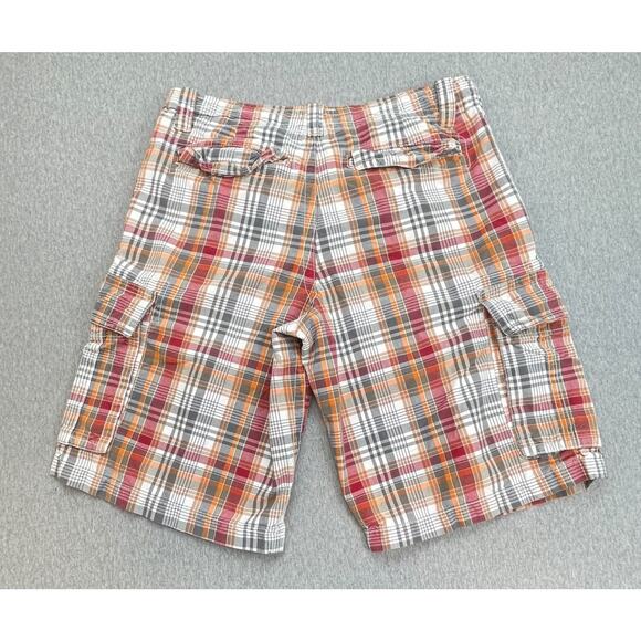 Aeropostale Shorts Mens 34 Plaid 100% Cotton Cargo 12" Inseam - Picture 2 of 7